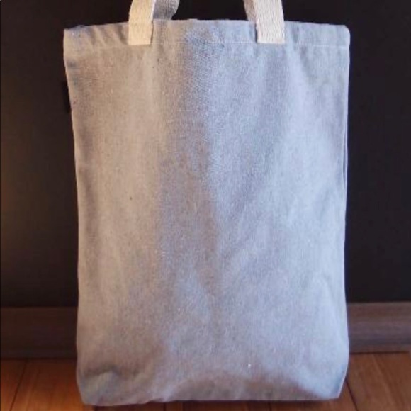 Recycled Canvas Tote Bag 14"W X 14"H X 3"D GREY - Picture 2 of 3
